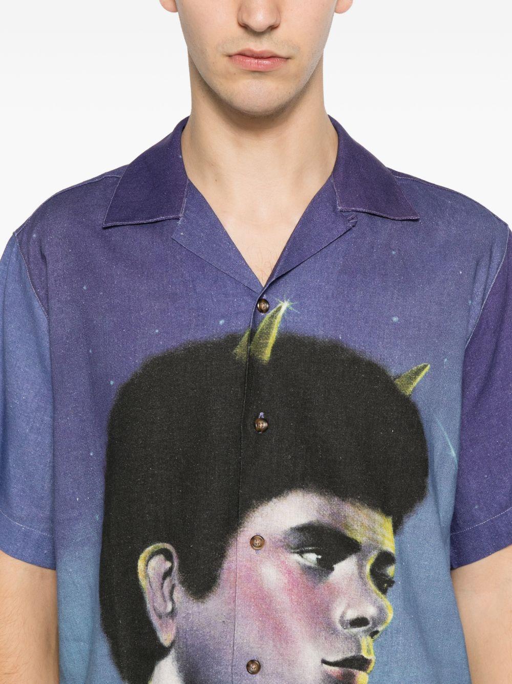 Camicia con stampa grafica multicolore Carne bollente - uomo 