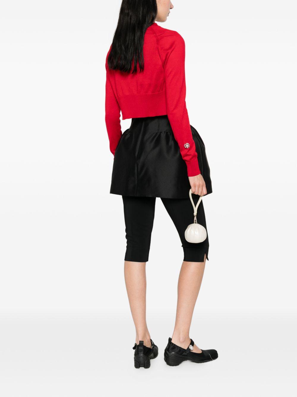 Cardigan con cristalli in rosso Simone rocha - donna 