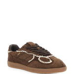 Sneakers Tb.490 camoscio con dettaglio crochet  in marrone 
