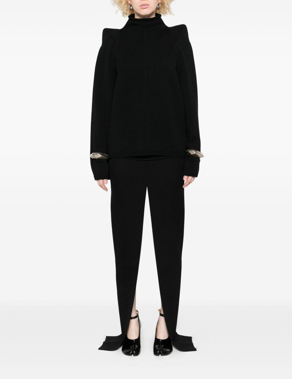 Gonna lunga con spacchi centrali in nero Rick Owens - donna 