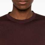 T-shirt lorca in maglia fine in marrone John smedley - uomo 