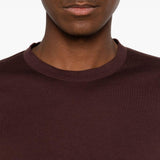 T-shirt lorca in maglia fine in marrone John smedley - uomo 