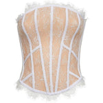 Corsetto in pizzo rosa e bianco Giuseppe Di Morabito - donna 
