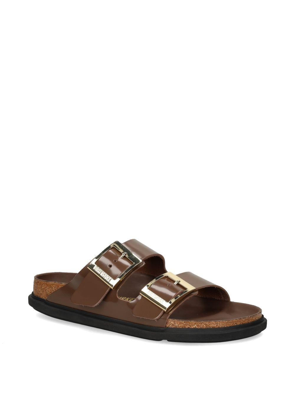Sandali Arizona con fibbia in marrone Birkenstock - unisex 