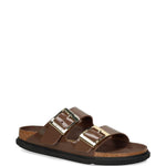 Sandali Arizona con fibbia in marrone Birkenstock - unisex 
