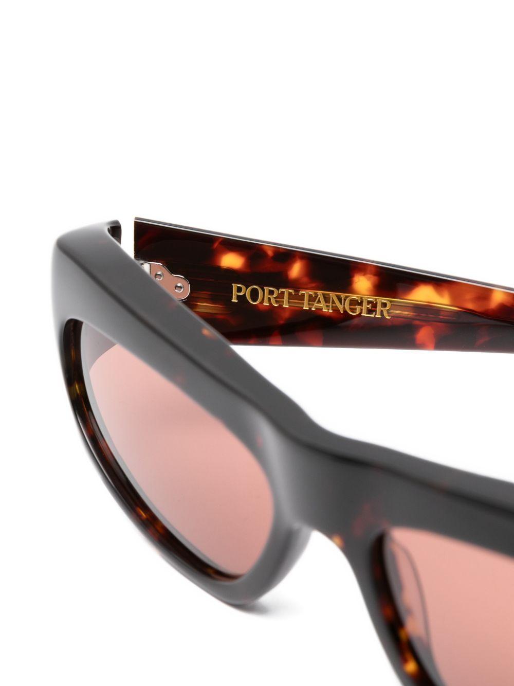Occhiali da sole geometrici elin in marrone Port tanger - unisex 