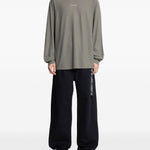 T-shirt a maniche lunghe in grigio 44 label group - uomo 