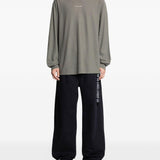 T-shirt a maniche lunghe in grigio 44 label group - uomo 