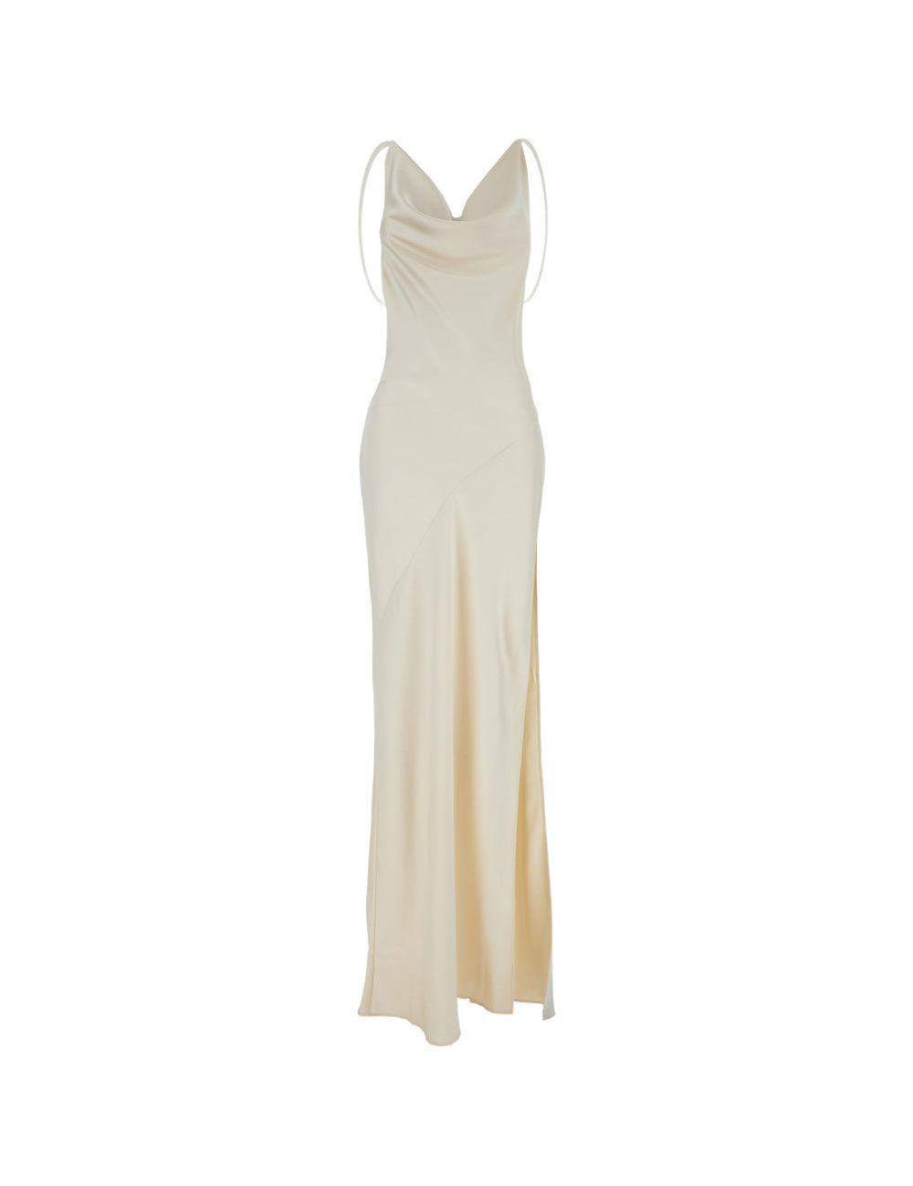 Abito con scollo a scialle in avorio The Andamane - donna 