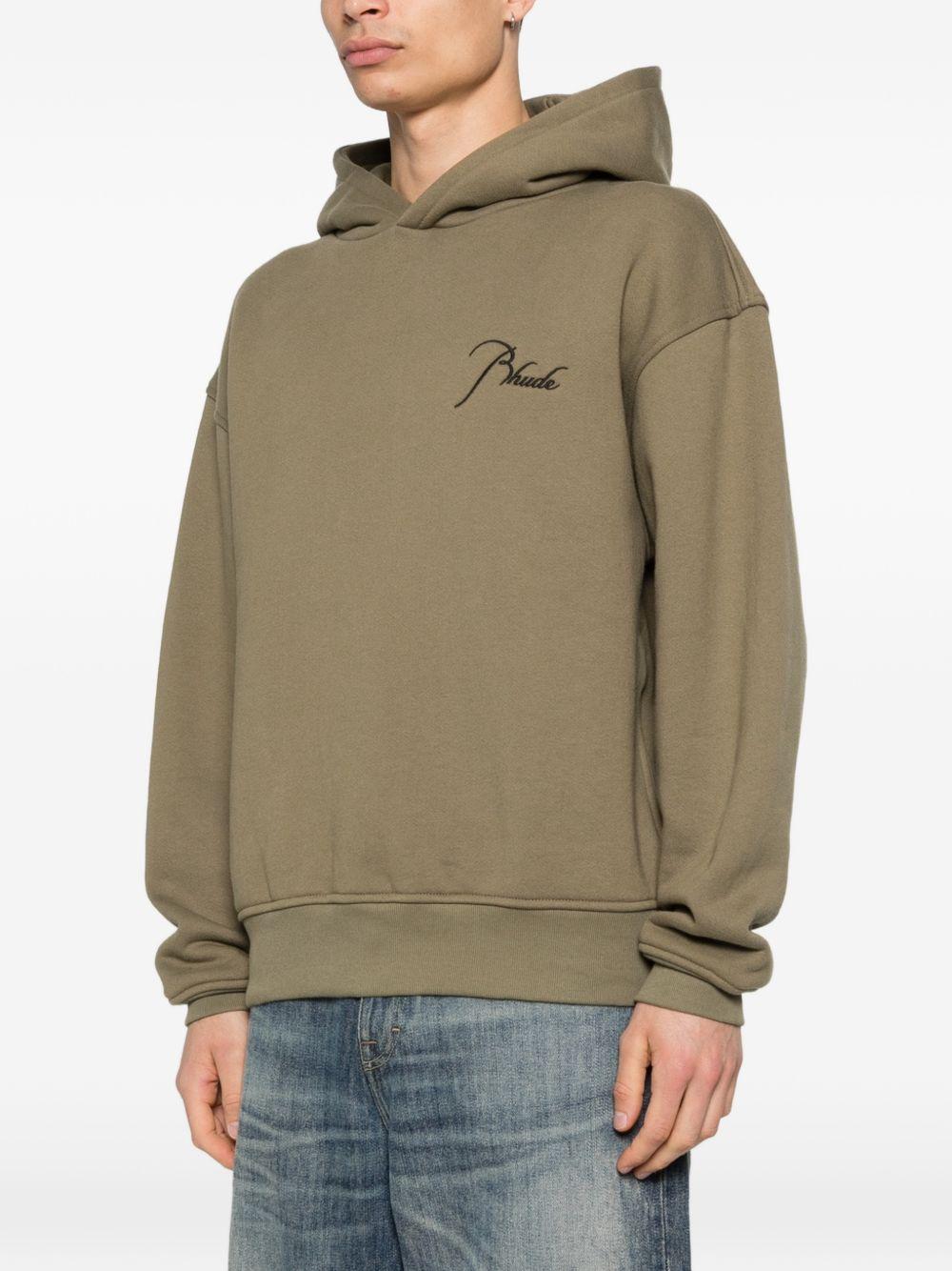 Felpa con cappuccio in verde Rhude - uomo 