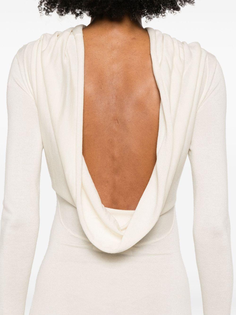 Abito lungo in maglia fine in avorio Aya Muse - donna 