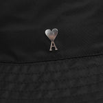 Cappello bucket con logo in nero Ami paris - unisex 