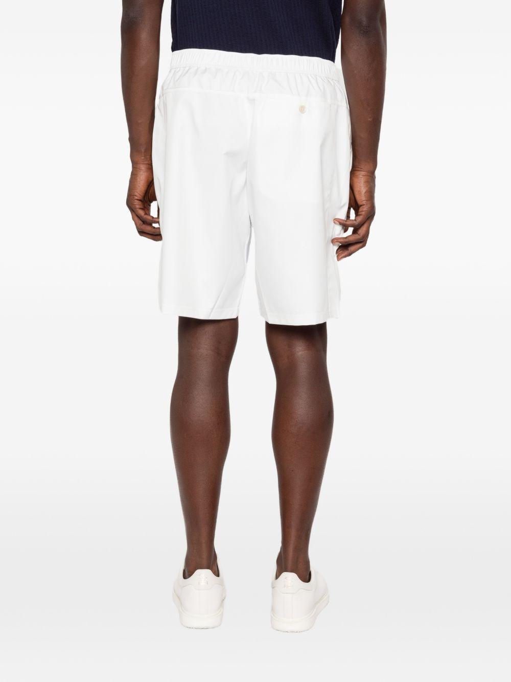 Pantaloncini con stampa logo in bianco Brunello cucinelli - uomo 
