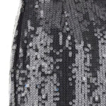 Gonna midi in paillettes in nero Rotate - donna 