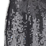 Gonna midi in paillettes in nero Rotate - donna 