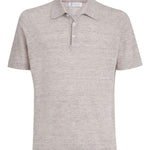 Polo a maniche corte in maglia in beige Brunello cucinelli - uomo 