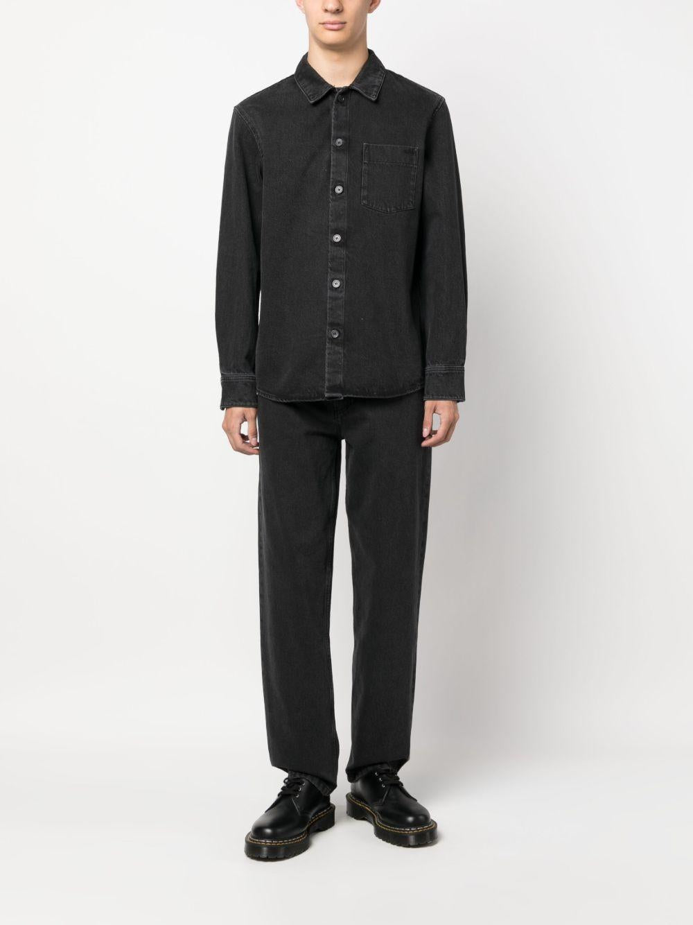 Jeans martin a gamba dritta  in nero - A.P.C  uomo 