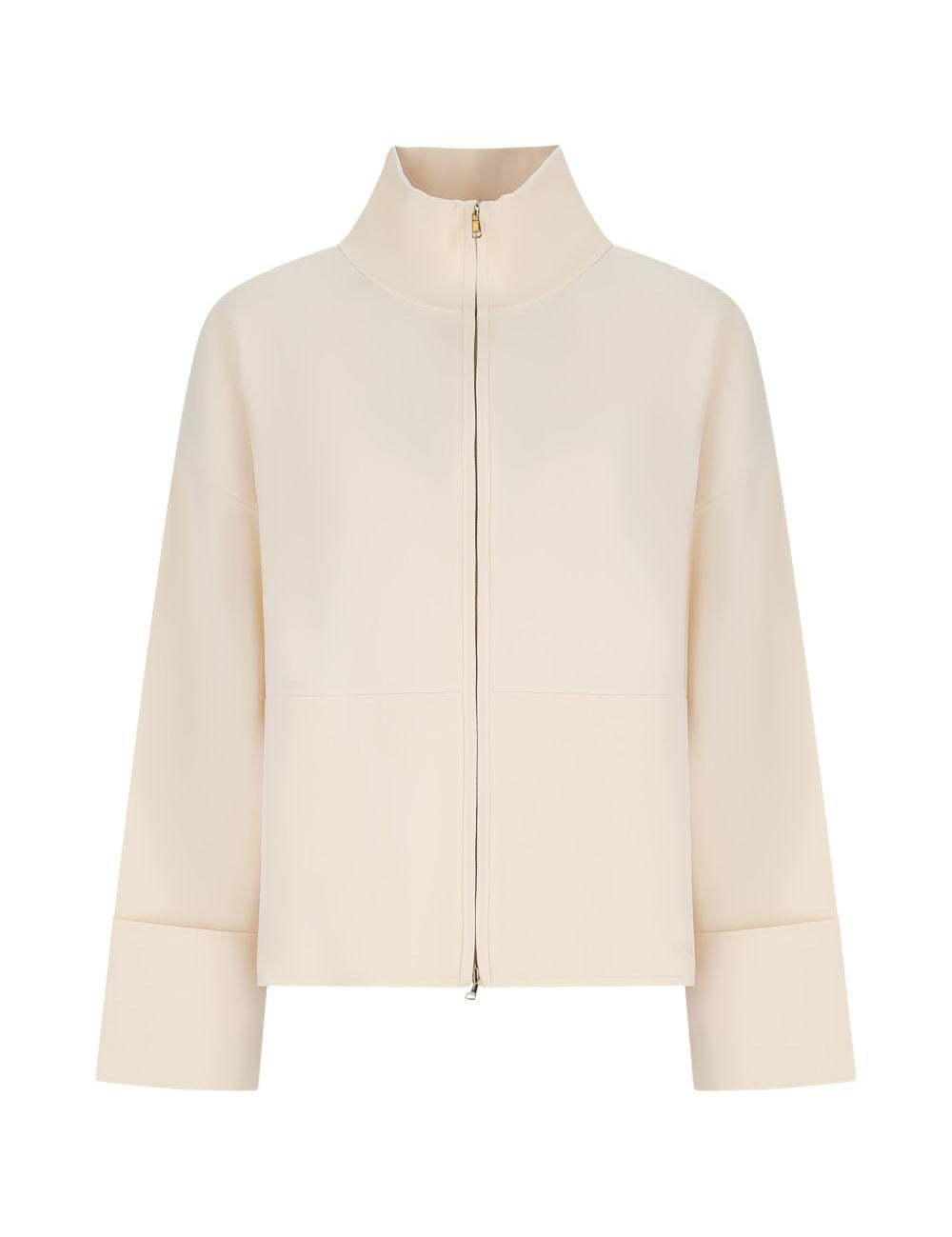 Cardigan con zip formato in bianco Maxmara - donna 