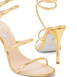 Sandali Cleo in oro Rene caovilla - donna 