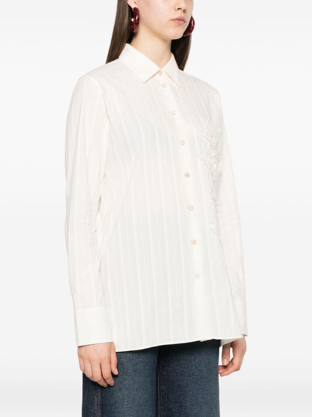 Camicia a righe in bianco Golden goose - donna 