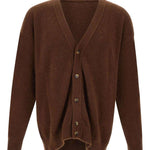 Cardigan a maniche lunghe in marrone Laneus - uomo 
