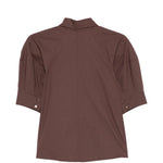 Camicia con collo a punta in marrone Antonelli - donna 
