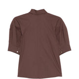Camicia con collo a punta in marrone Antonelli - donna 