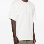 T-shirt con stampa del logo in bianco Oamc peacemaker - uomo 