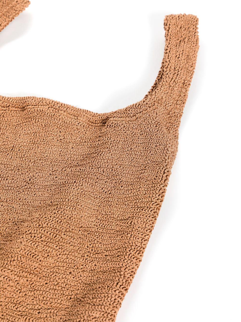 Costume intero square in marrone chiaro hunza g - donna 