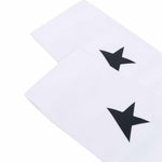 Calzini alla caviglia a costine con stampa logo stella in bianco Golden goose - unisex 