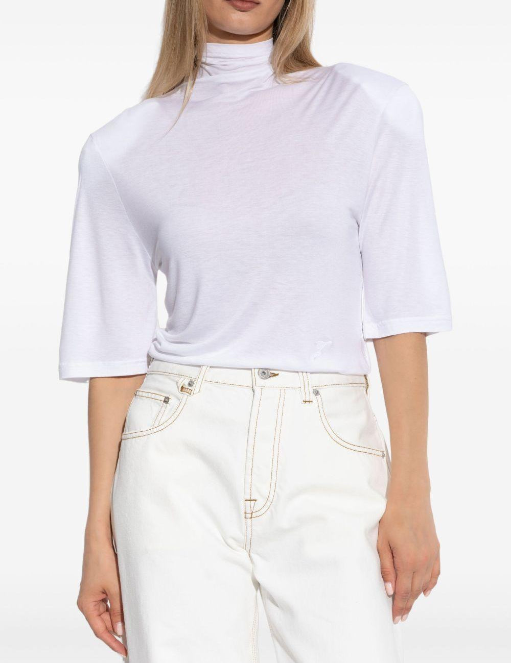 Top "Le tshirt spallina" in bianco Jacquemus - donna 
