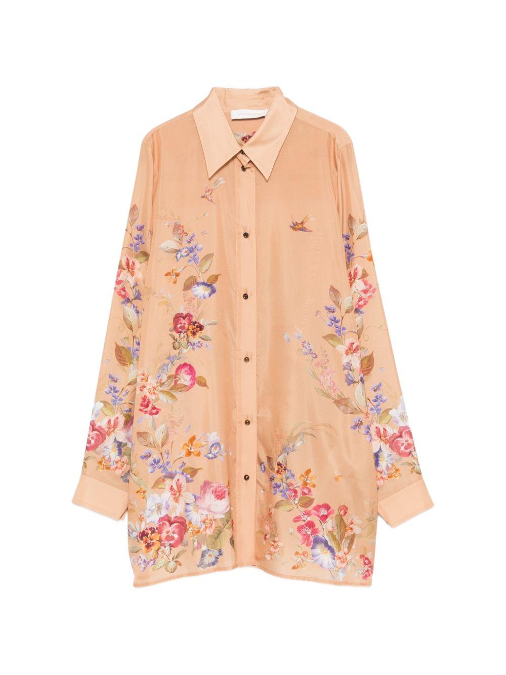 Camicia Patience a fiori in rosa pesca Zimmermann - donna 