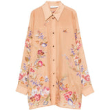 Camicia Patience a fiori in rosa pesca Zimmermann - donna 