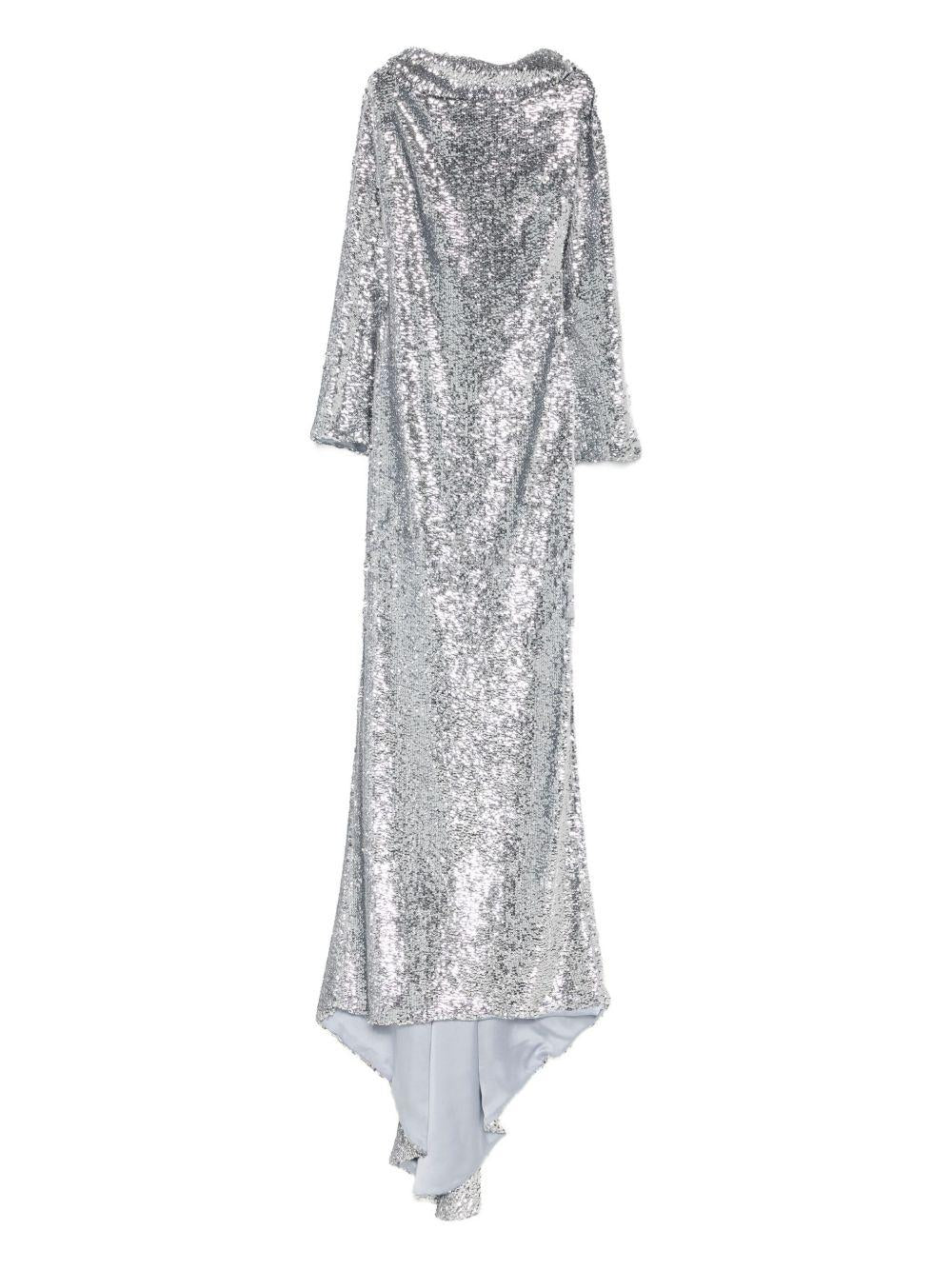 Abito da sera asimmetrico con paillettes in argento Giuseppe Di Morabito - uomo 