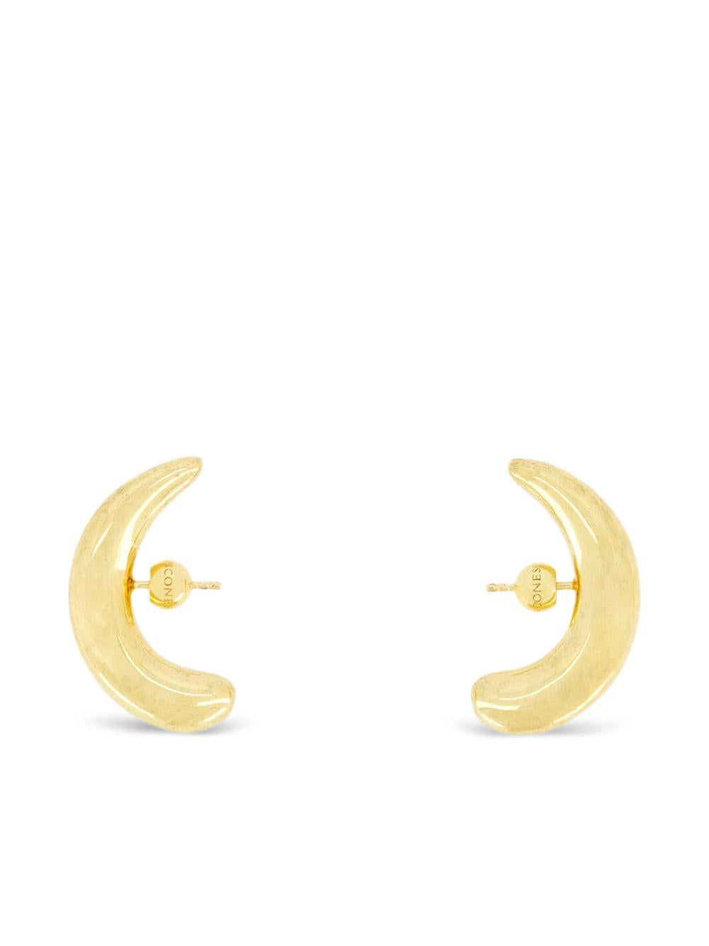 Orecchini mezza luna in oro placcato 