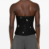 Corsetto con cristalli in nero David koma - donna 