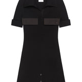 Abito midi a coste in nero Courrèges - donna 