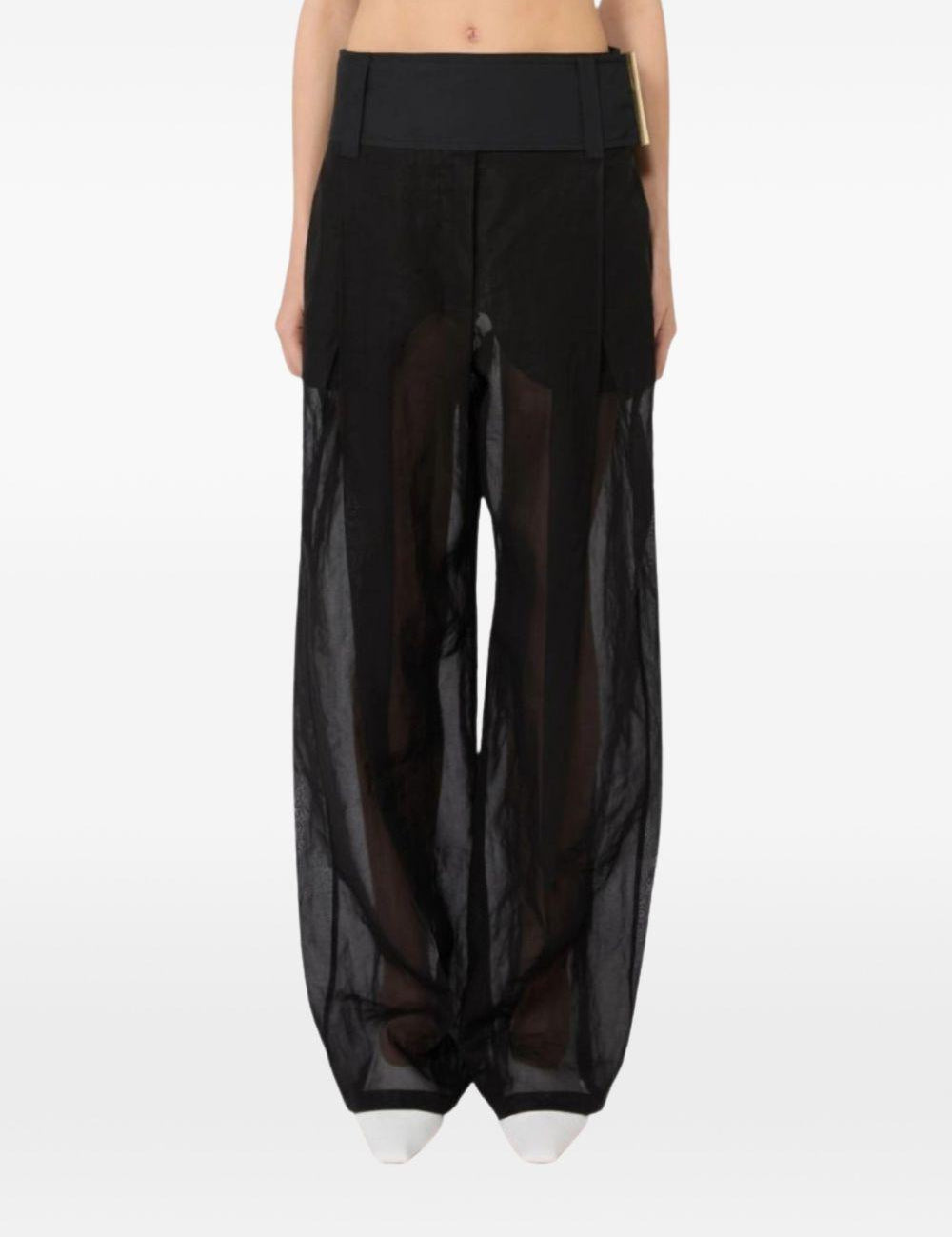 Pantaloni ferito in nero Max Mara Sportmax- donna 