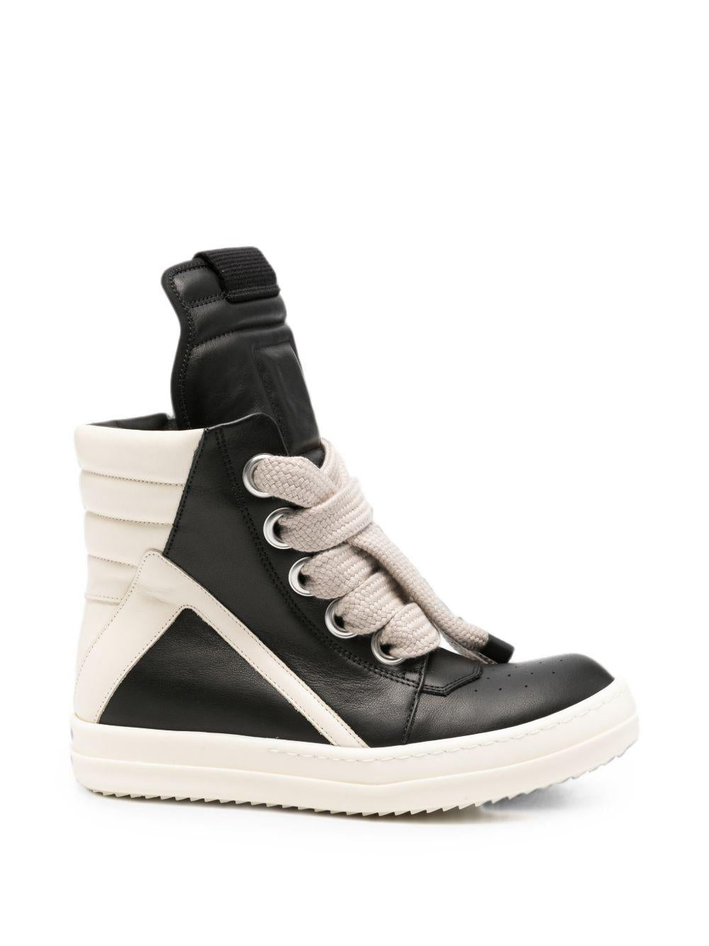 Sneakers Geobasket in pelle in nero 