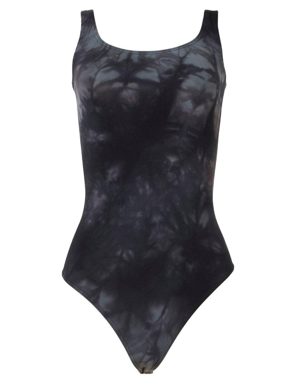 Body con fantasia tie dye in nero Wolford - donna 