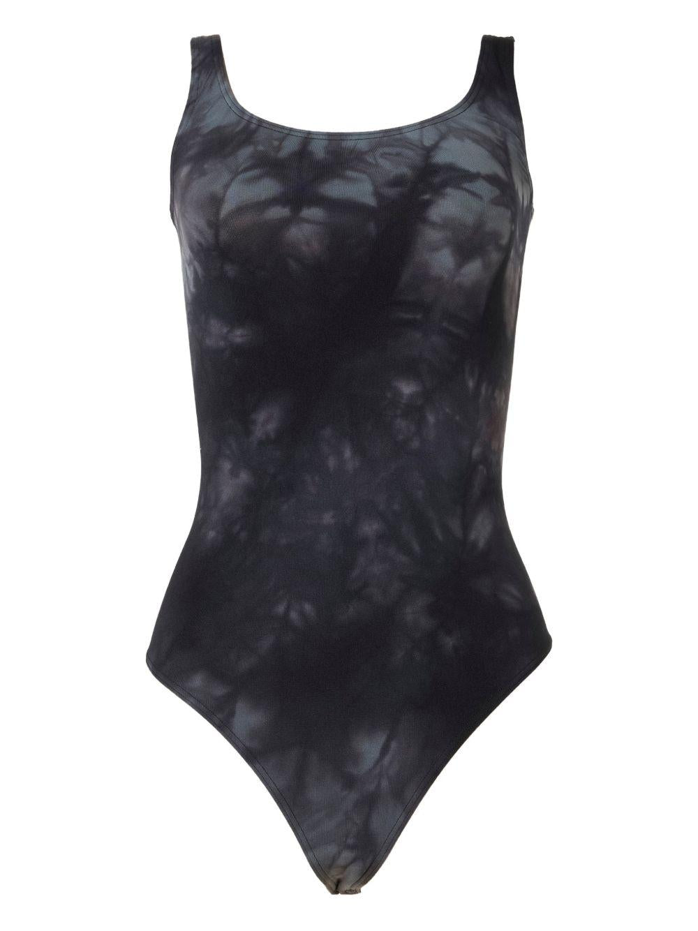 Body con fantasia tie dye in nero Wolford - donna 