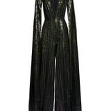 Tuta Intera Con Paillettes in nero Elie saab - donna 