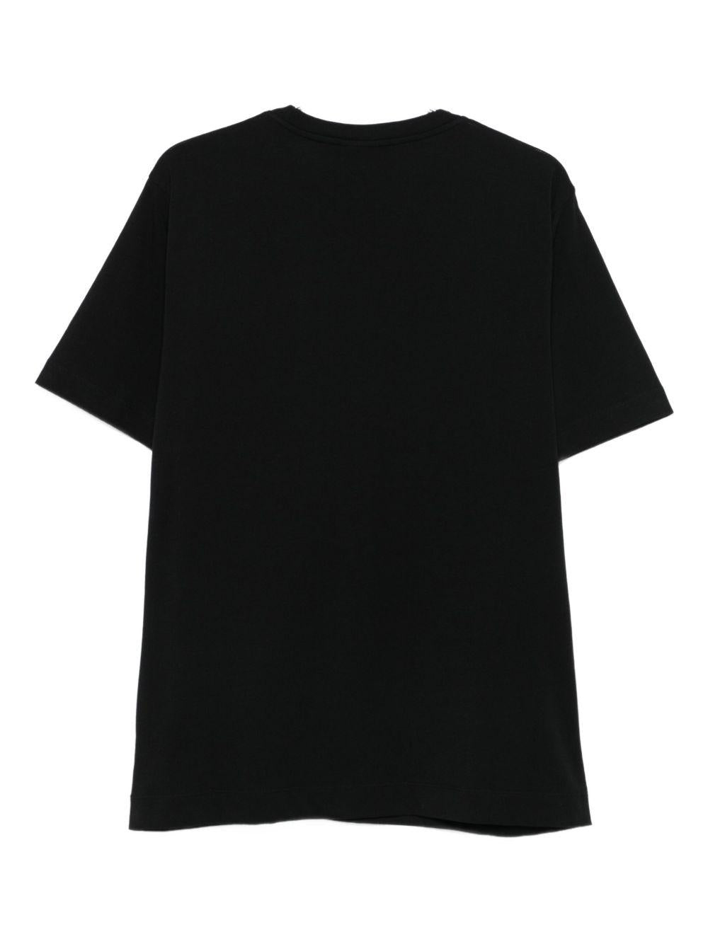 T-shirt girocollo in nero Dries van noten - uomo 