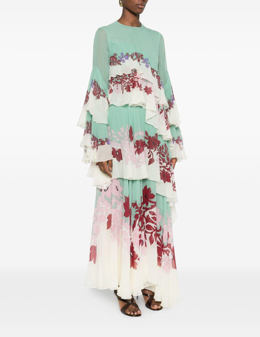Abito a fiori con ruches multicolor La Double J - donna 