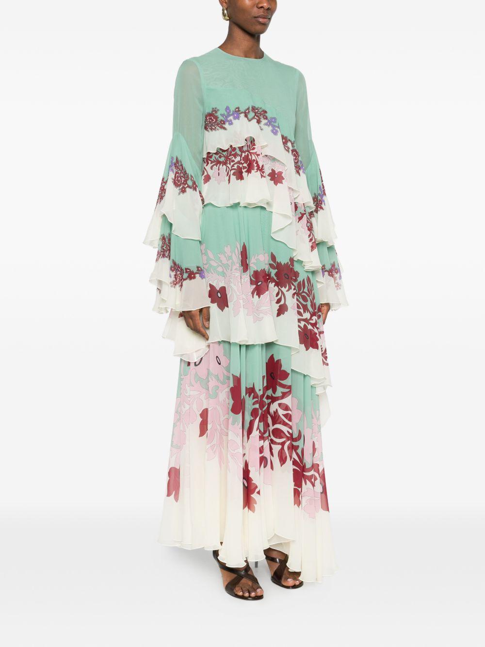 Abito a fiori con ruches multicolor La Double J - donna 