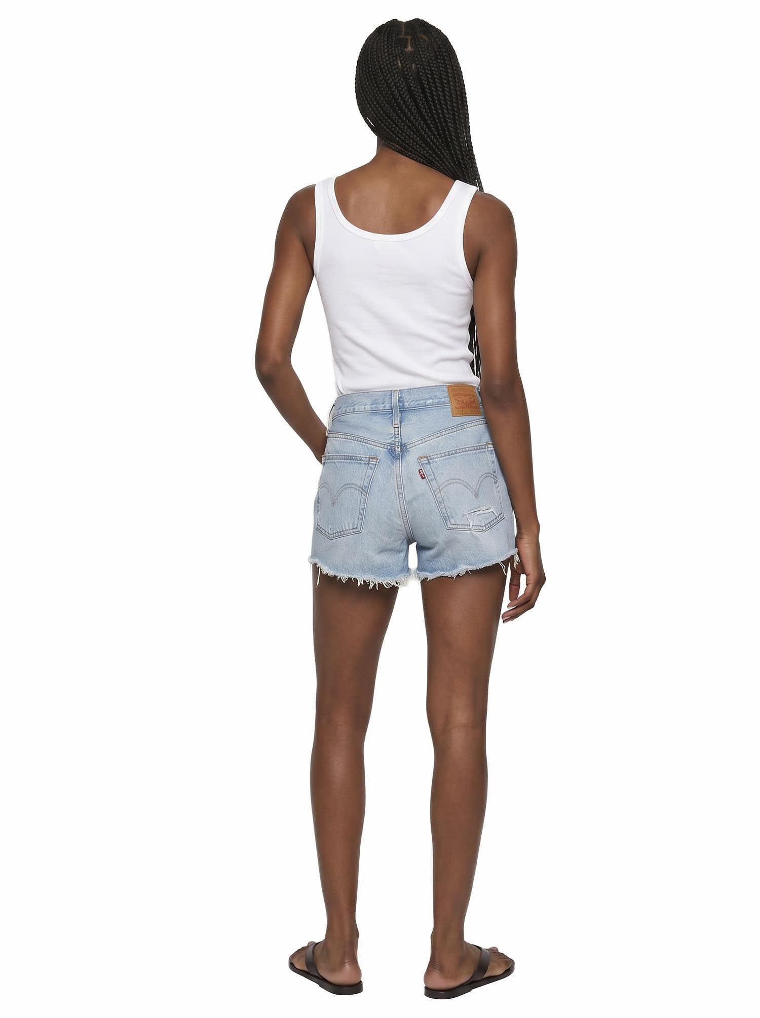 Shorts in denim 501 in celeste Levi's - donna 