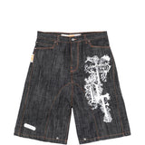 Shorts denim con stampa grafica in blu Pdf - uomo 