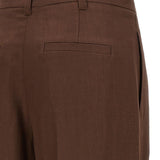 Pantaloni plissé in marrone Brunello cucinelli - donna 