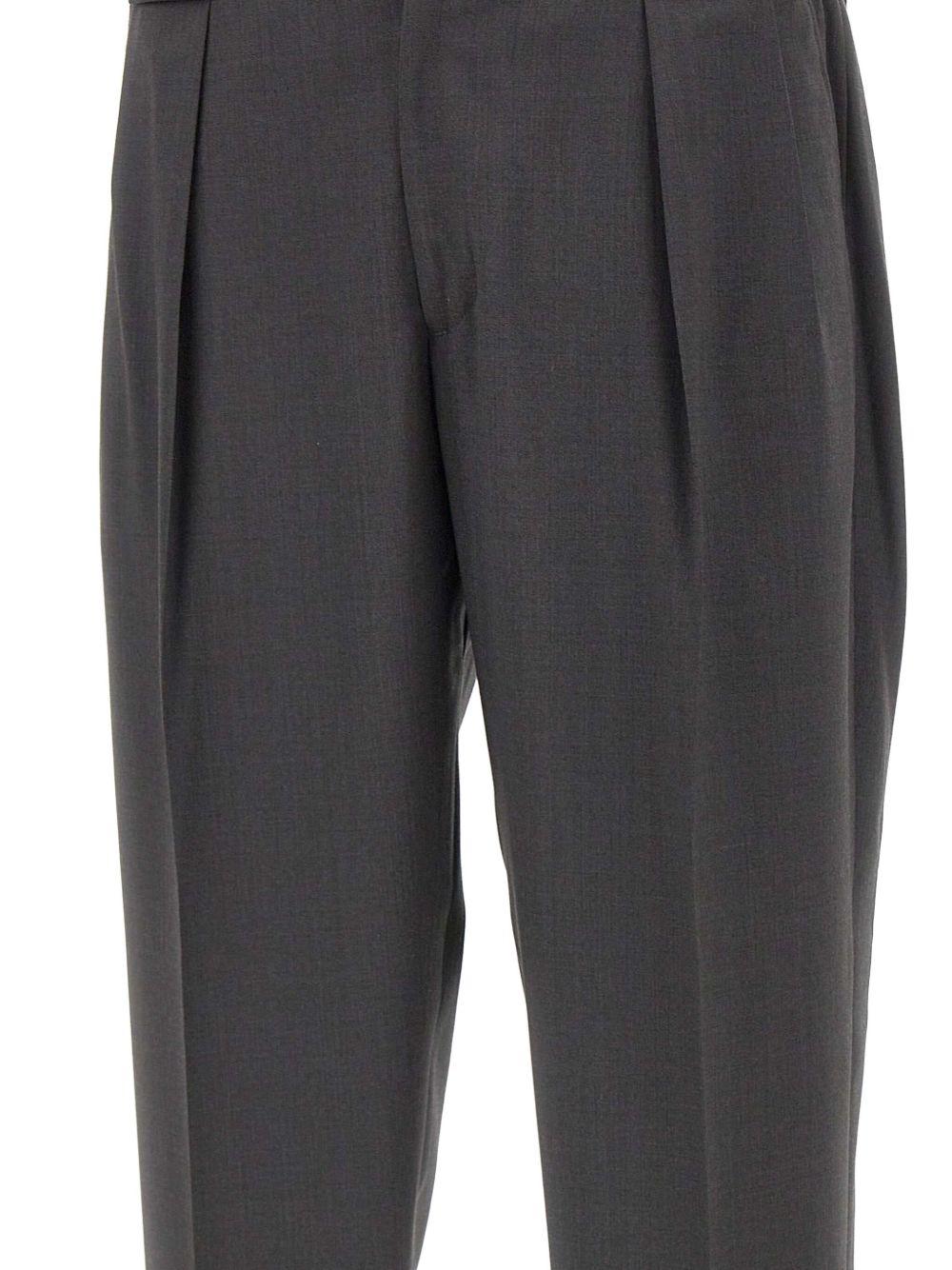 Pantaloni sartoriali in lana con pieghe doppie in grigio Briglia 1949 - uomo 