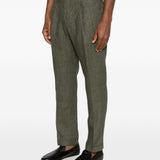 Pantaloni con pieghe e regolazione laterale in verde Briglia 1949 - uomo 